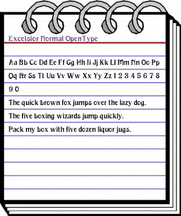 Excelsior Regular animated font preview Excelsior Regular animated font preview