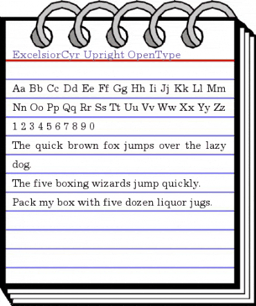 Excelsior Cyrillic Upright animated font preview Excelsior Cyrillic Upright animated font preview