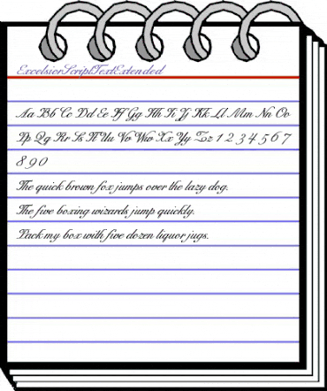 ExcelsiorScript Regular animated font preview ExcelsiorScript Regular animated font preview