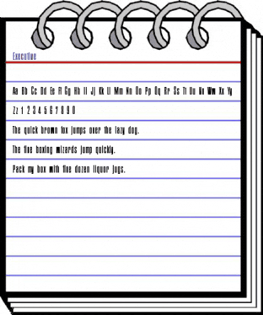 Executive Regular animated font preview Executive Regular animated font preview