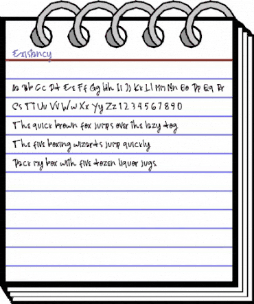 Existancy Regular animated font preview Existancy Regular animated font preview