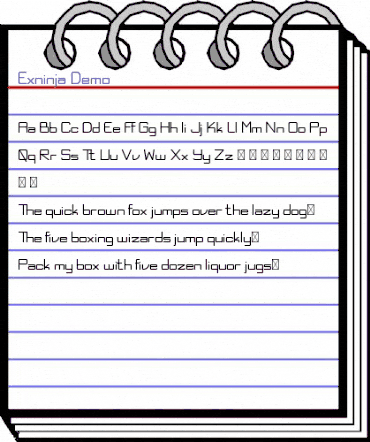 Exninja Demo Regular animated font preview Exninja Demo Regular animated font preview