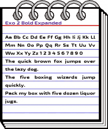 Exo 2 Bold Expanded animated font preview Exo 2 Bold Expanded animated font preview