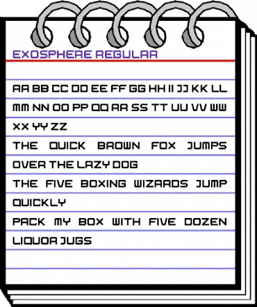 Exosphere Regular animated font preview