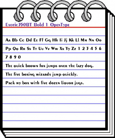 Exotic 350 Bold animated font preview Exotic 350 Bold animated font preview