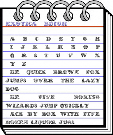 exotica Medium animated font preview