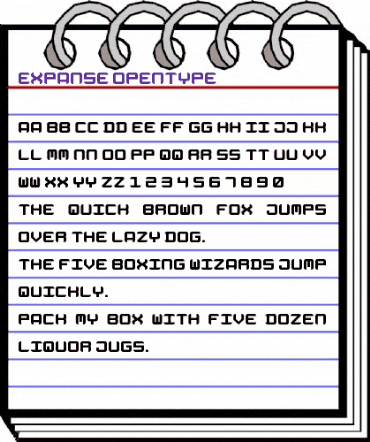 Expanse Regular animated font preview