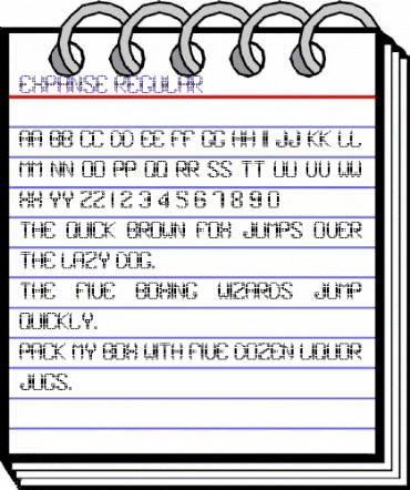 Expanse Regular animated font preview
