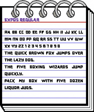 Expos Regular animated font preview