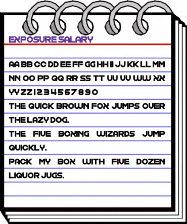 Exposure Salary Regular animated font preview Exposure Salary Regular animated font preview