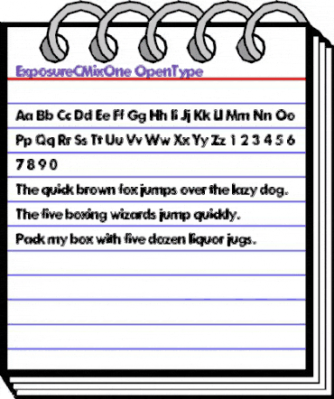 ExposureCMixOne Regular animated font preview ExposureCMixOne Regular animated font preview