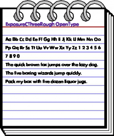 ExposureCThreeRough Regular animated font preview ExposureCThreeRough Regular animated font preview