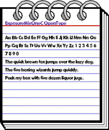 ExposureMixOneC Regular animated font preview