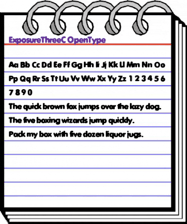 ExposureThreeC Regular animated font preview ExposureThreeC Regular animated font preview