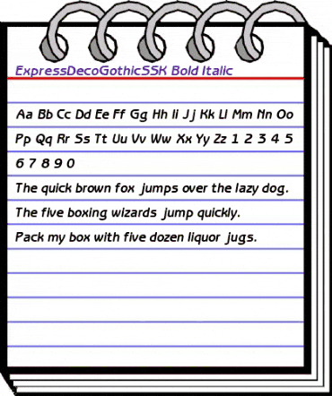 ExpressDecoGothicSSK Bold Italic animated font preview ExpressDecoGothicSSK Bold Italic animated font preview