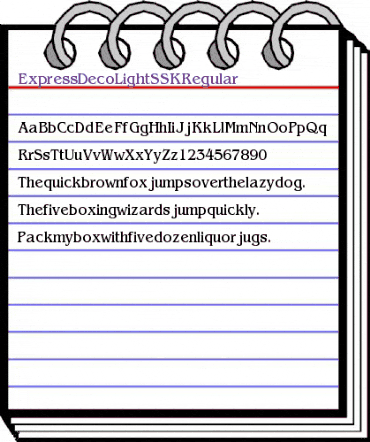 ExpressDecoLightSSK Regular animated font preview ExpressDecoLightSSK Regular animated font preview