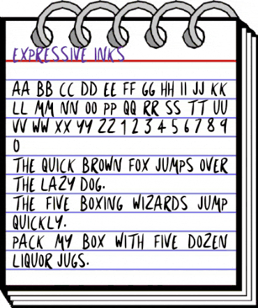 Expressive Inks Regular animated font preview Expressive Inks Regular animated font preview