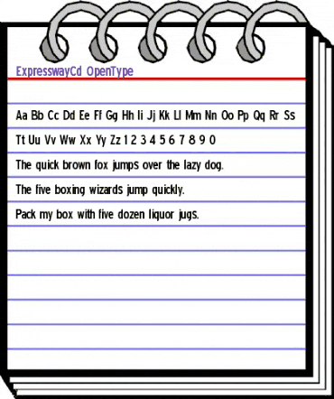 Expressway Cd Regular animated font preview Expressway Cd Regular animated font preview