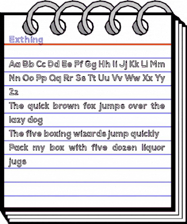Exthing Regular animated font preview Exthing Regular animated font preview