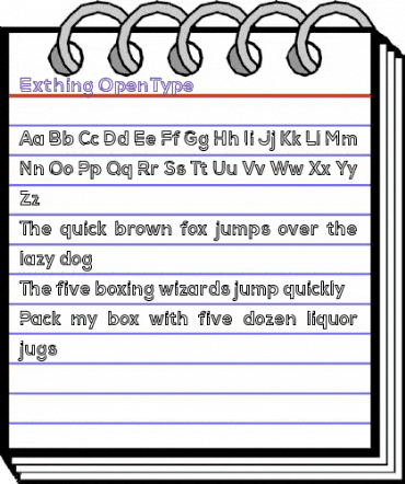 Exthing Regular animated font preview Exthing Regular animated font preview