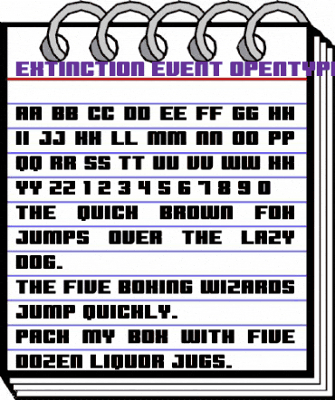 Extinction Event Regular animated font preview