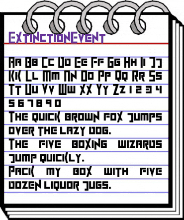 ExtinctionEvent Regular animated font preview