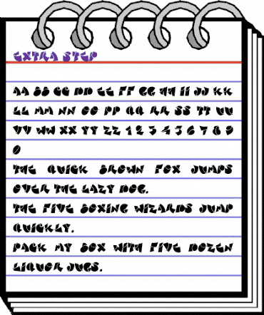 Extra Step Regular animated font preview