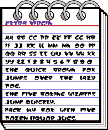 Extra virgin Regular animated font preview