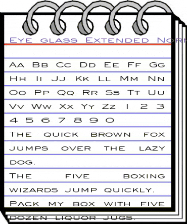 Eye glass Extended Normal animated font preview Eye glass Extended Normal animated font preview