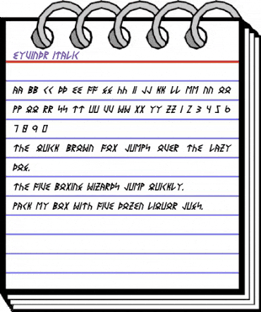 Eyvindr Italic animated font preview Eyvindr Italic animated font preview