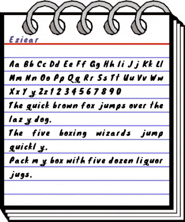 Eziear Regular animated font preview Eziear Regular animated font preview