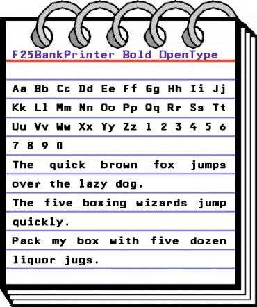 F25 Bank Printer Bold animated font preview F25 Bank Printer Bold animated font preview