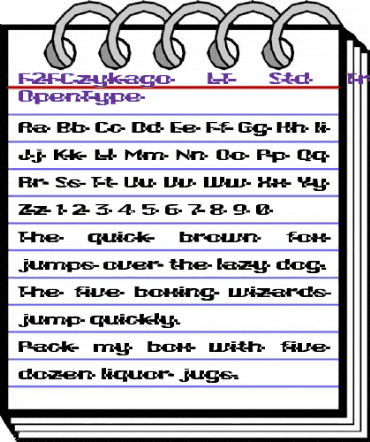 F2FCzykago LT Std Trans Regular animated font preview F2FCzykago LT Std Trans Regular animated font preview