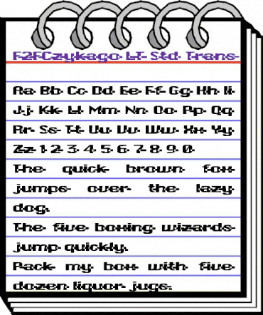 F2FCzykago LT Std Trans Regular animated font preview F2FCzykago LT Std Trans Regular animated font preview