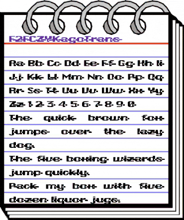 F2FCZYKagoTrans Regular animated font preview F2FCZYKagoTrans Regular animated font preview