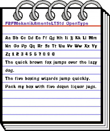 F2F Mekanik Amente LT Std Regular animated font preview F2F Mekanik Amente LT Std Regular animated font preview