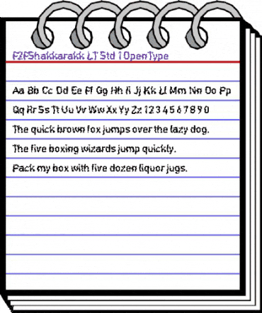 F2FShakkarakk LT Std Regular animated font preview