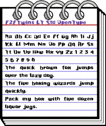 F2FTwins LT Std Regular animated font preview