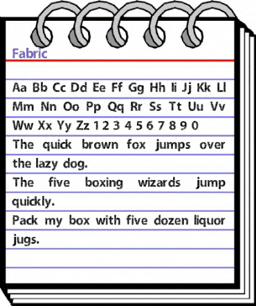 Fabric Regular animated font preview