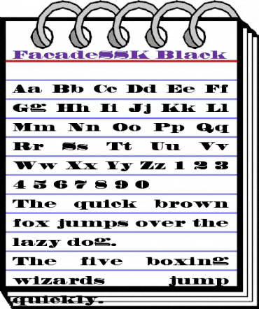 FacadeSSK Black animated font preview FacadeSSK Black animated font preview