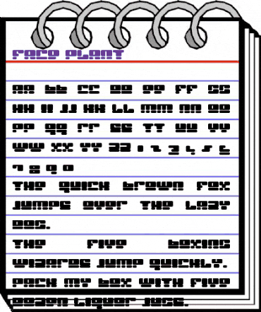Face plant Regular animated font preview Face plant Regular animated font preview