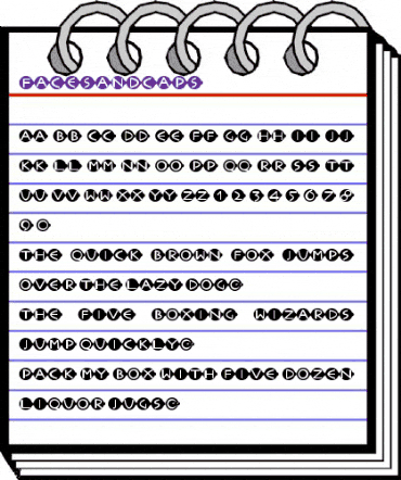 FacesAndCaps Regular animated font preview