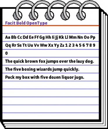 Facit Bold animated font preview Facit Bold animated font preview