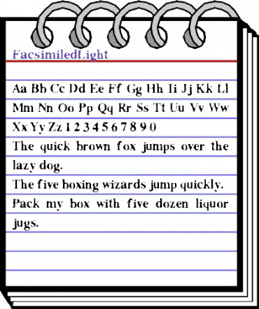 Facsimiled Light animated font preview
