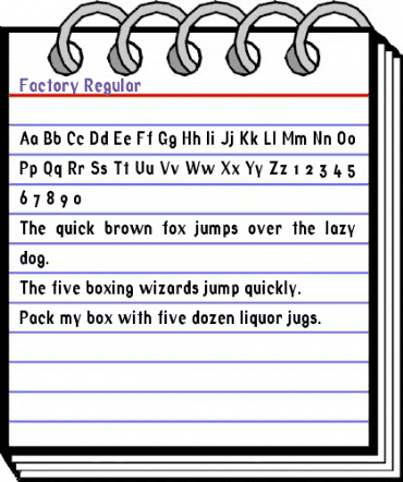 FACTORY Regular animated font preview