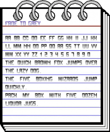 Fade to grey Regular animated font preview Fade to grey Regular animated font preview