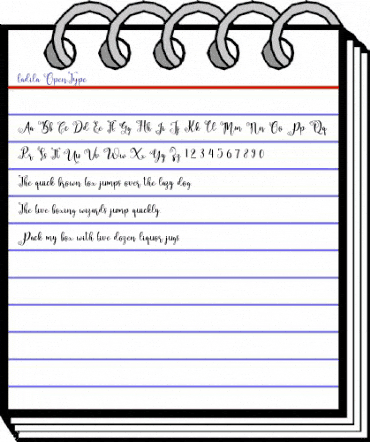 fadila Regular animated font preview