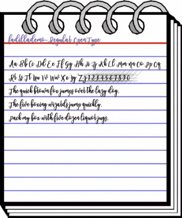fadilla demo Regular animated font preview fadilla demo Regular animated font preview