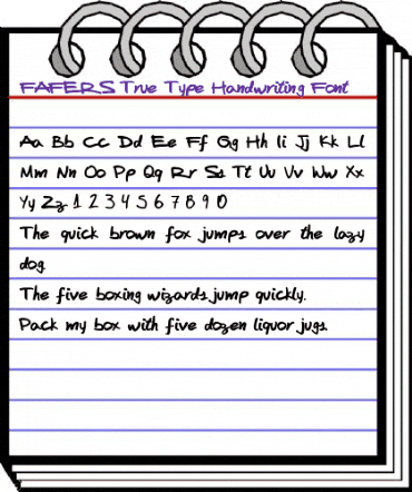 FAFERS Handwriting Font Regular animated font preview FAFERS Handwriting Font Regular animated font preview