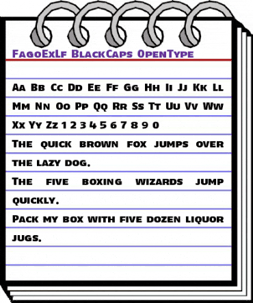 FagoExLf BlackCaps animated font preview